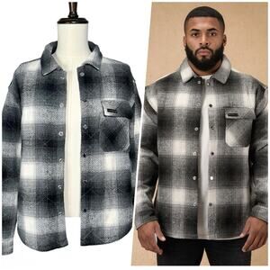 YoungLA | Men | 556 High Profile Plaid Flannel Quilted Snap Button Jacket | XL